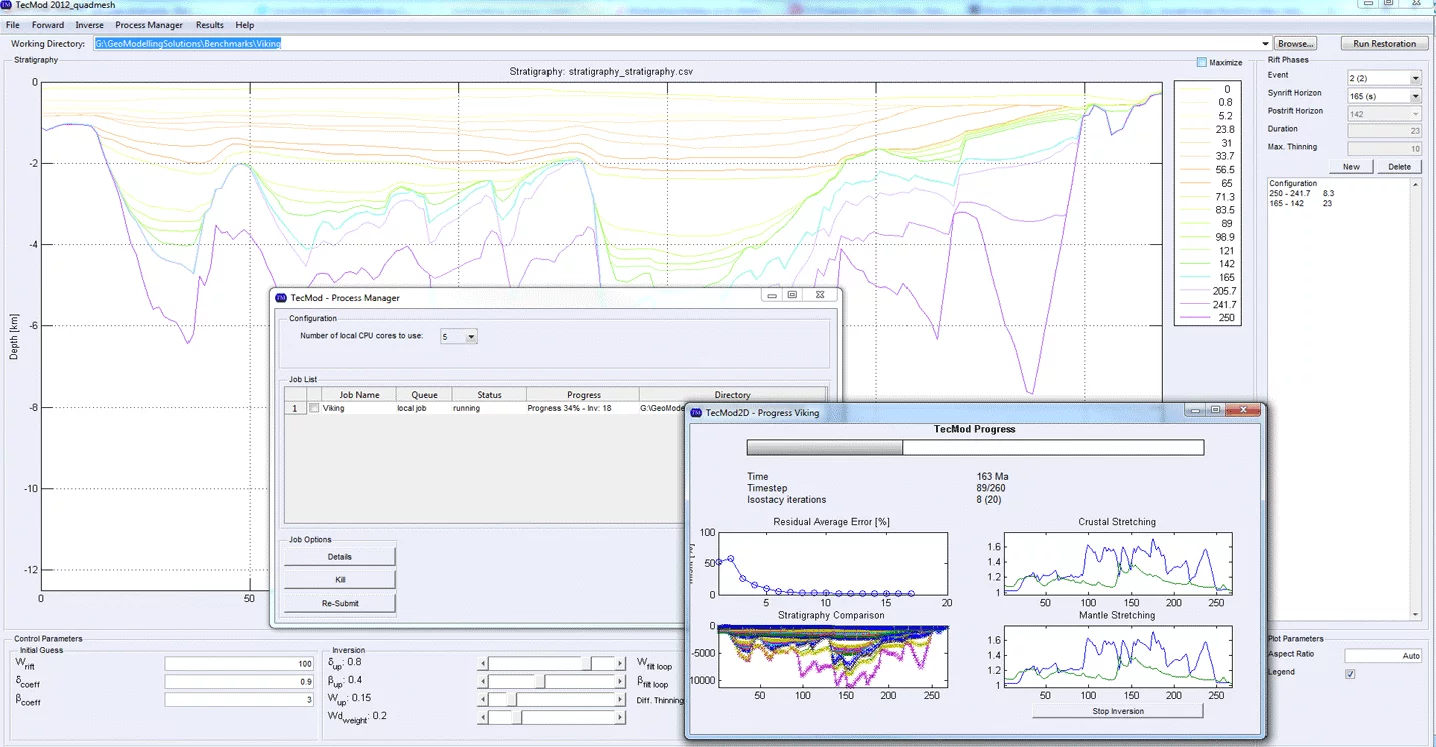 TecMod Inverse Modeling GUI
